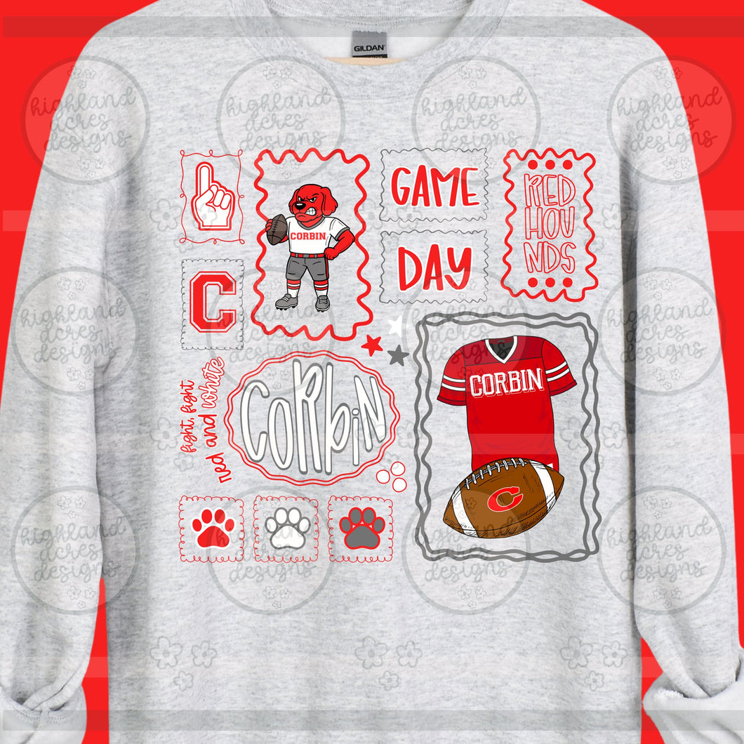 Corbin Game Day  Football Frame