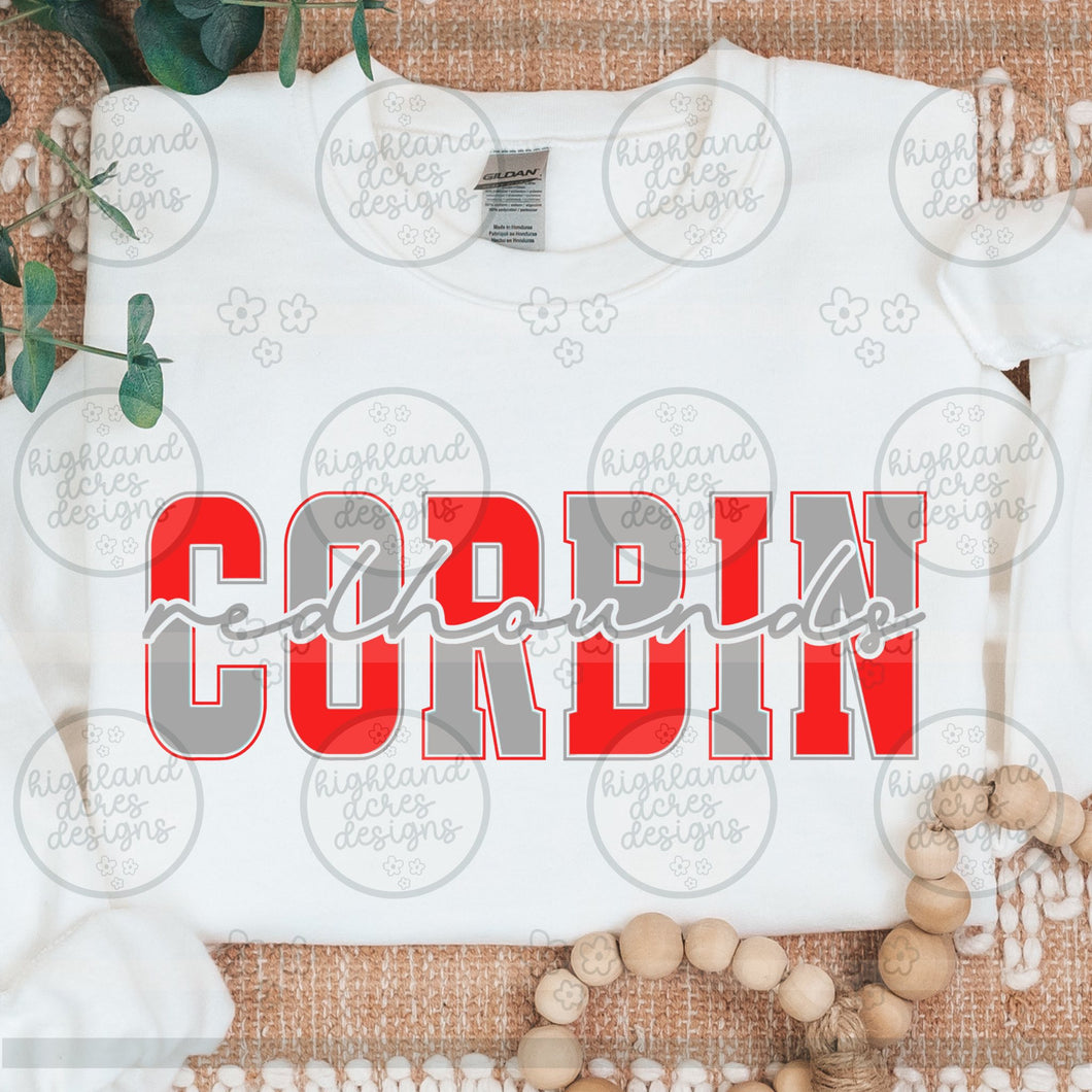 Corbin Redhounds Cursive