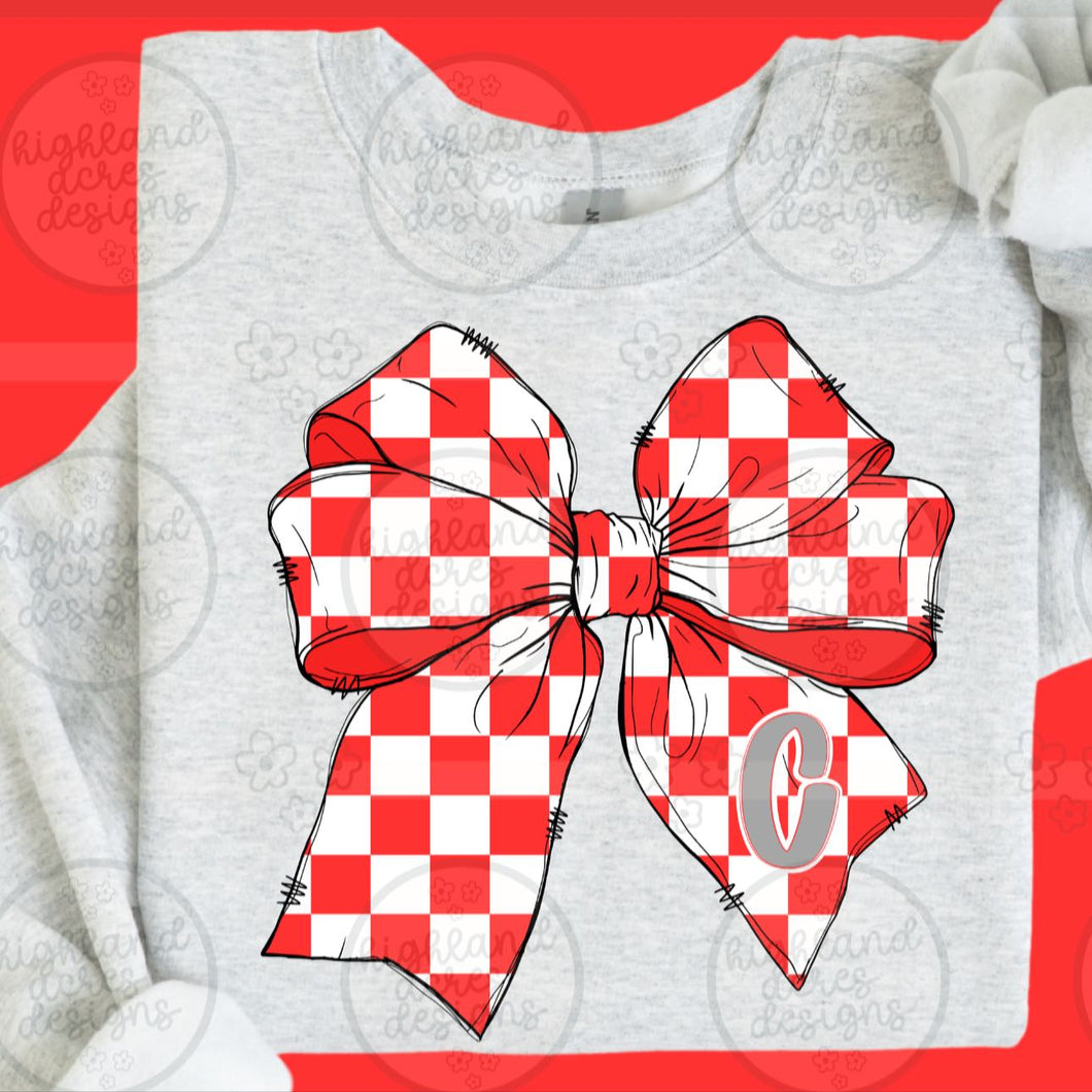 Corbin Checkered Bow