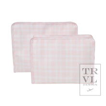 Load image into Gallery viewer, Roadie Medium - Pimlico Plaid Pink Zip Pouch: Pimlico Plaid Pink
