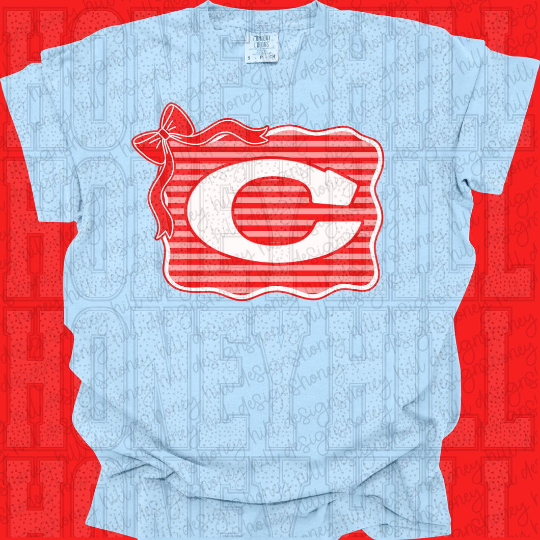 Blue C Frame With Bow