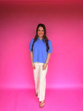 Load image into Gallery viewer, Collared blue top
