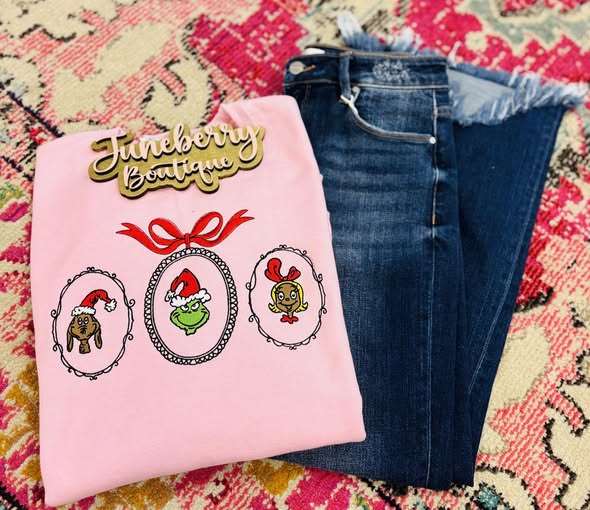 Bow Green Boy Christmas Crewneck