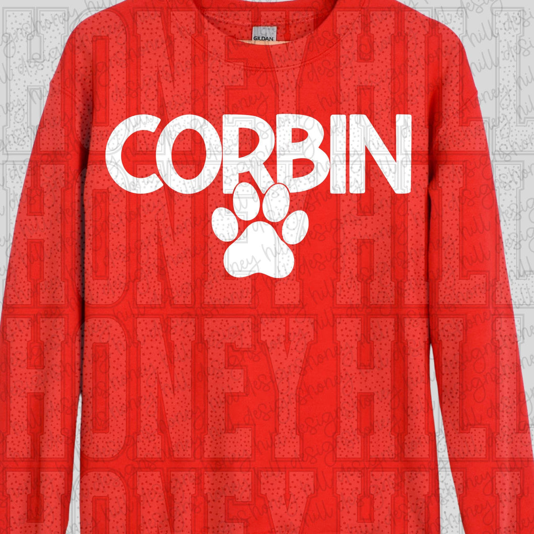 Corbin with White Paw