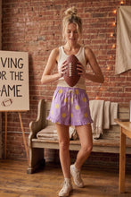 Load image into Gallery viewer, Gameday Ruffle Hem Polka Dot Poplin Shorts: BLUE/WHITE / L
