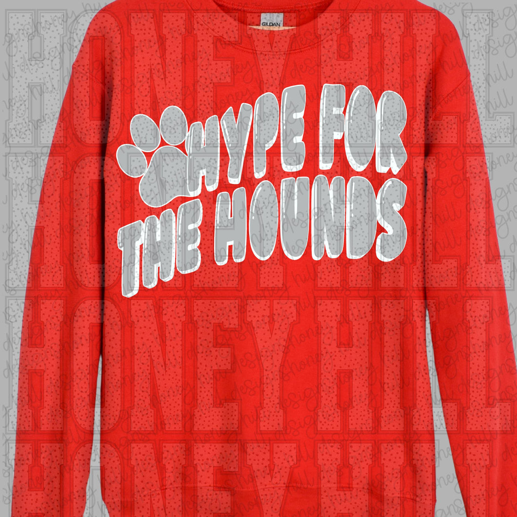 Hype For The Hounds grey bubble words