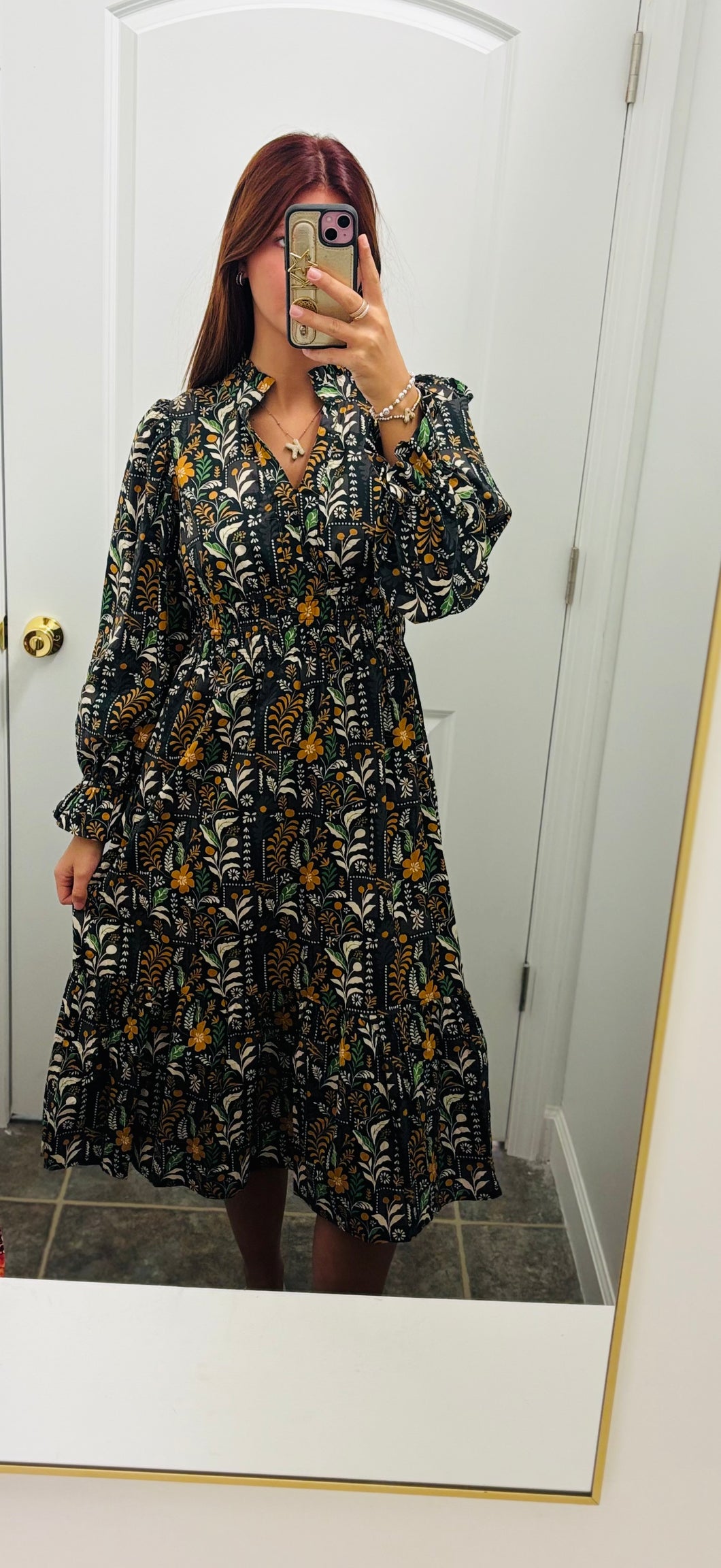 Black long sleeve fall dress