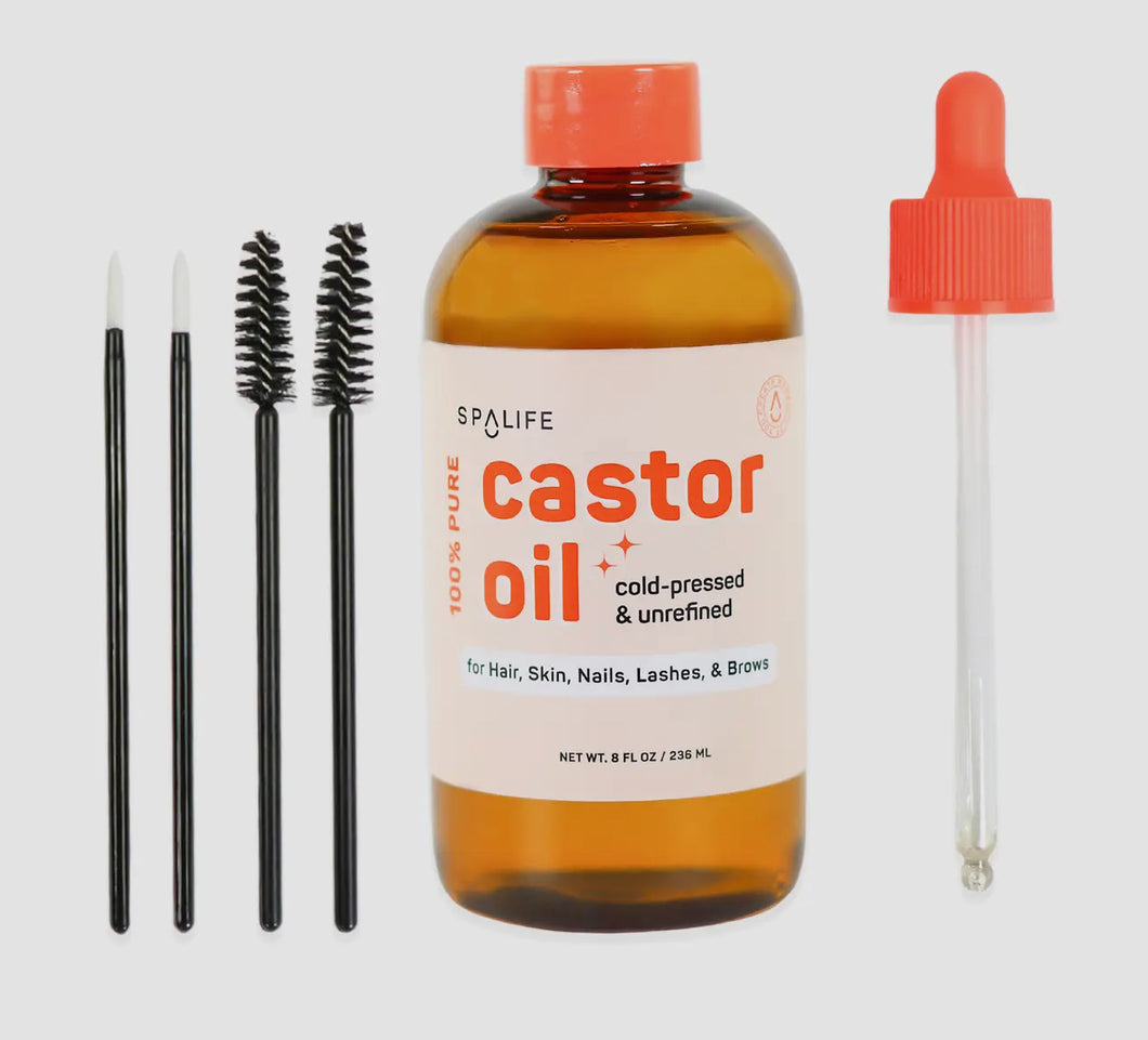 Castor Oil 100% Pure - For Hair, Skin, Nails, Lashes & Brows