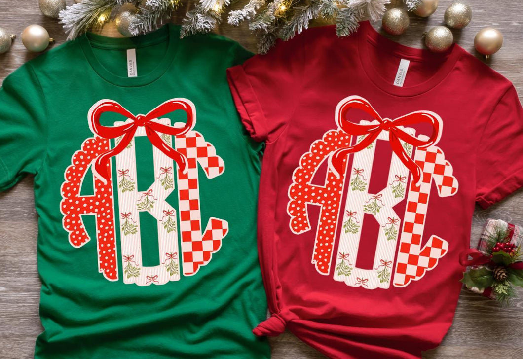 Christmas Monogram Crewneck Sweatshirt