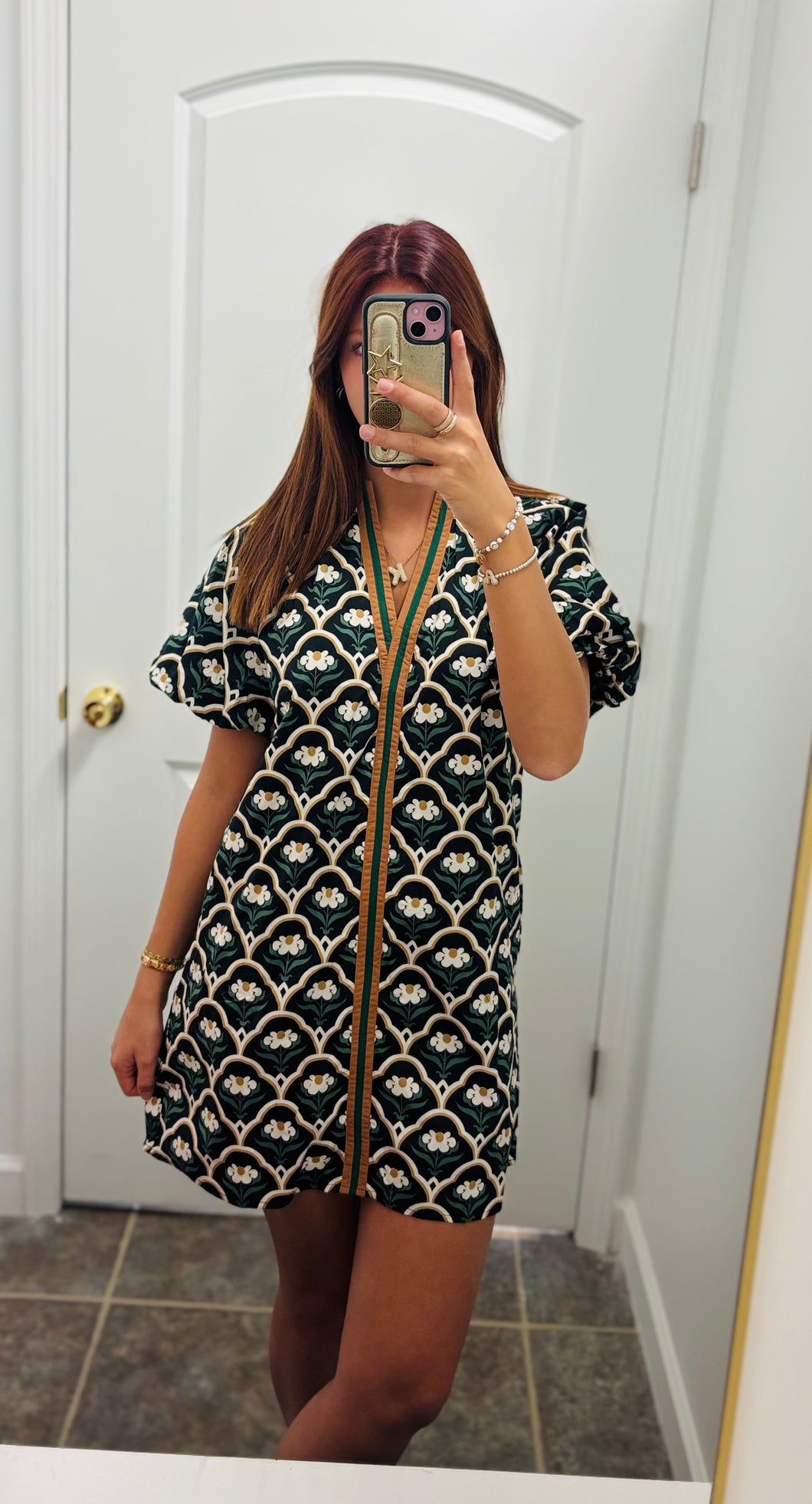 Floral fantasy v neck dress