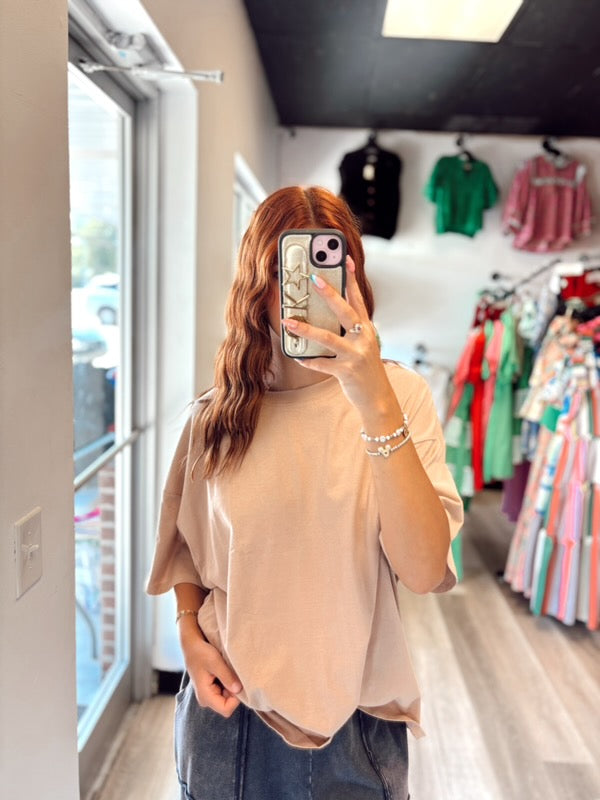 Light Brown Oversized Tee