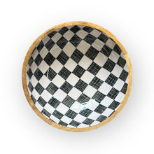 Load image into Gallery viewer, Black Check 12&quot; Bowl Item 1-02 *SINGLE BOWL NO TONGS*
