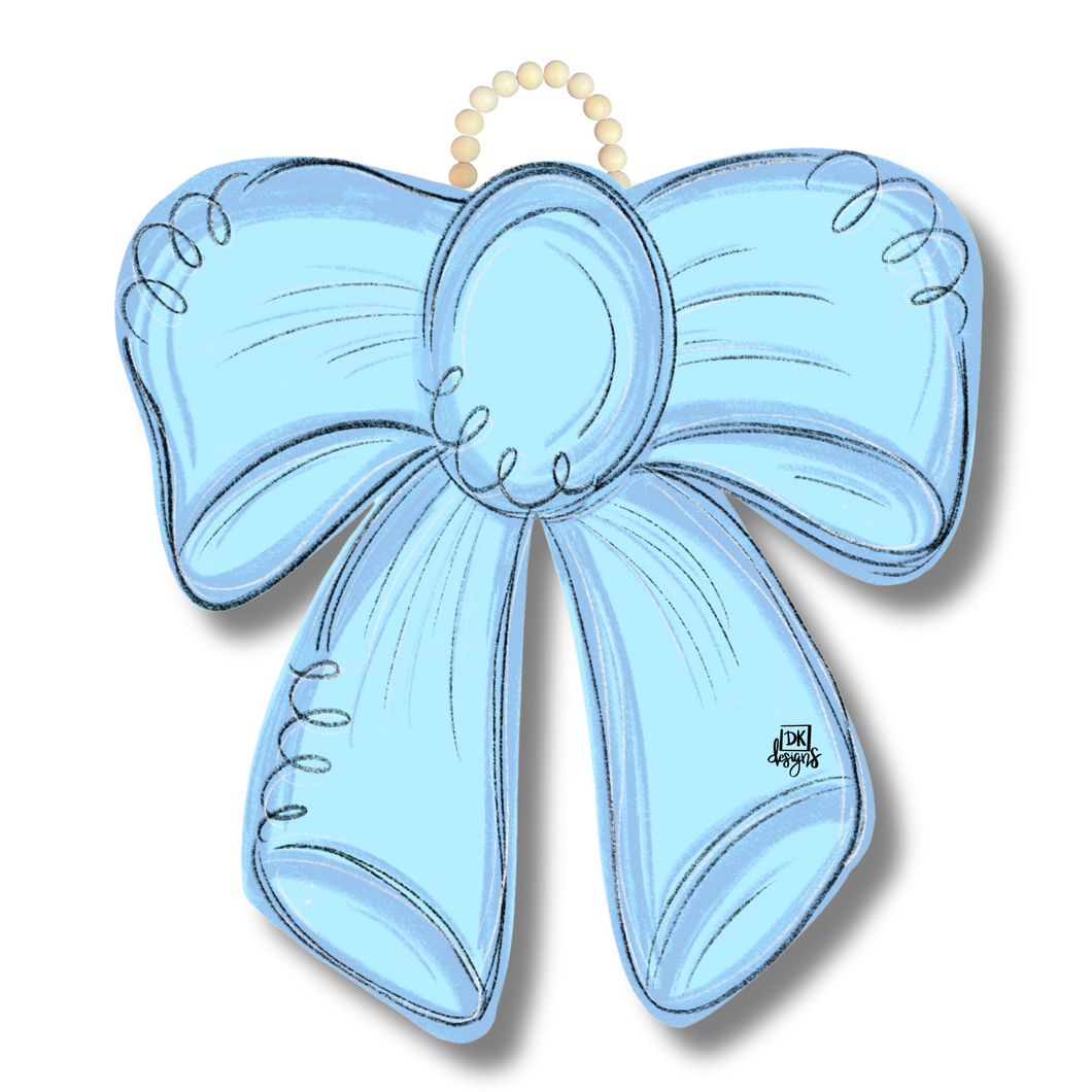 Blue Bow Door Hanger