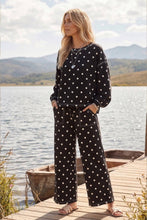 Load image into Gallery viewer, (Original Design) Heavy Scuba Polka Dot Long Sleeve Set: CREAM/BLACK / M
