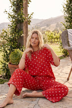 Load image into Gallery viewer, (Original Design) Heavy Scuba Polka Dot Short Sleeve Set: RED/WHITE / L
