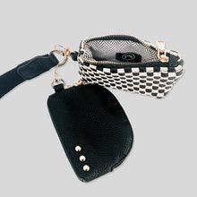 Load image into Gallery viewer, Wonderlust Woven Dual Pouch Wristlet: Emerald
