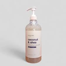 Coconut and shea exfoliating body wash