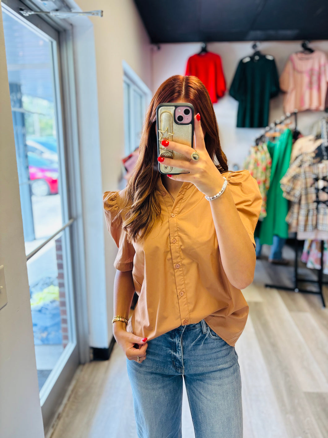 Puffy Sleeve Blouse