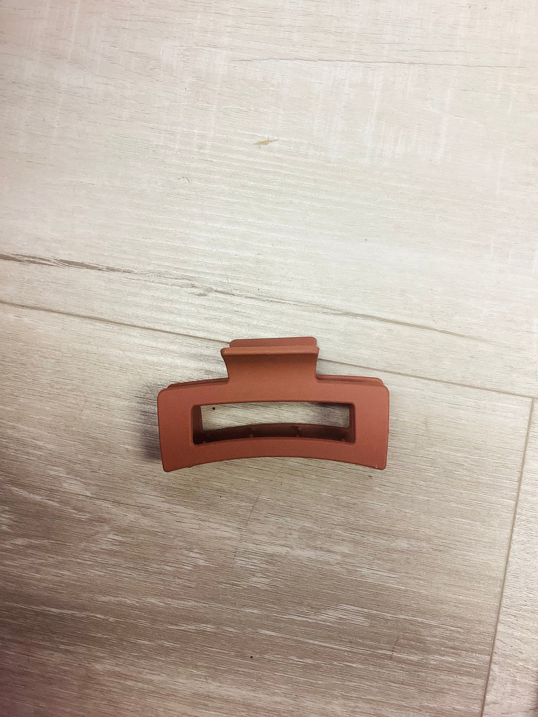 Square Brown claw clip