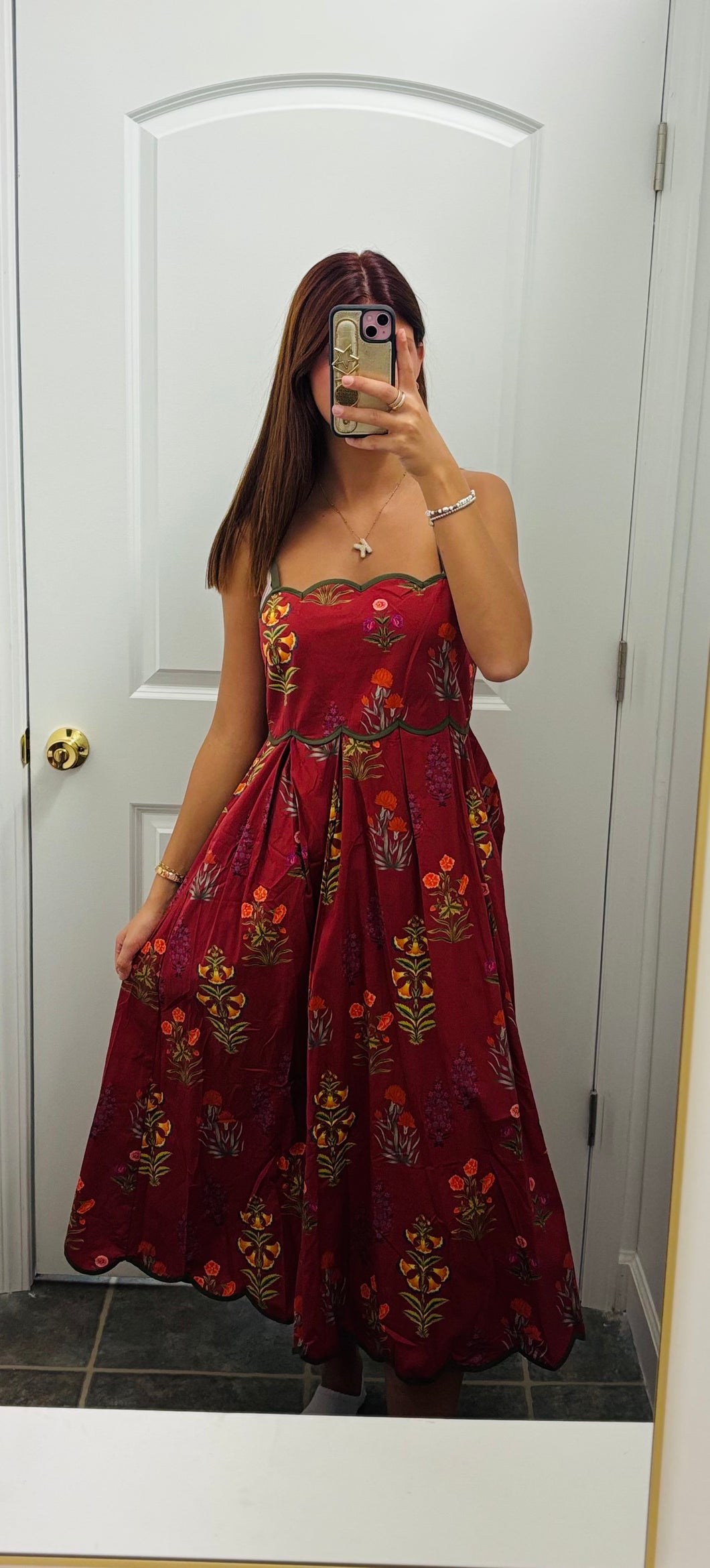 Scarlet serenade tie strap dress