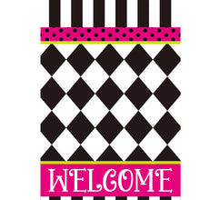 Load image into Gallery viewer, Neon Checkerboard Garden Flag

