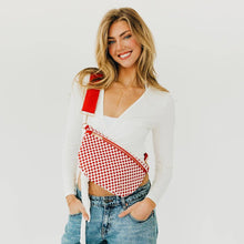Load image into Gallery viewer, Westlyn Woven Bum Bag - TOP SELLER: Woven Checkered Black
