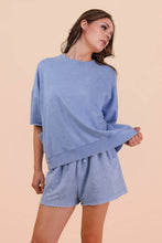 Load image into Gallery viewer, Mineral Washed Knit Casual Top &amp; Shorts: CORAL
