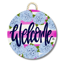 Load image into Gallery viewer, DK Hydrangea "Welcome" Large Hanger
