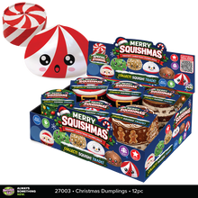 Load image into Gallery viewer, Fun Doh Christmas Dumpling Squishy Toy 12pc Holiday Display: Wholesale Price
