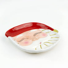 Load image into Gallery viewer, Red Santa Dessert Plate
