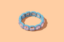 Load image into Gallery viewer, Enamel Stretch Bracelet - Rounded Gems - Elise - Asst Colors: Green
