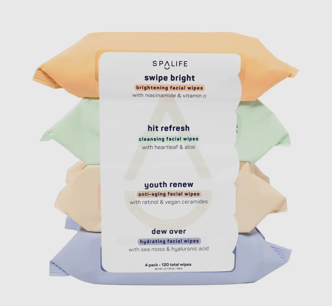 Spalife Makeup Remover Facial Wipes- 4 Pack