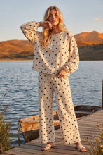 Load image into Gallery viewer, (Original Design) Heavy Scuba Polka Dot Long Sleeve Set: CREAM/BLACK / M
