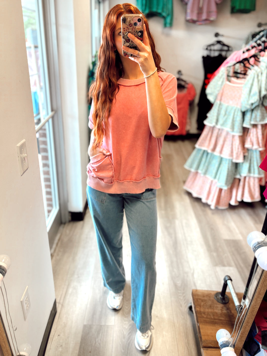 Mauve Lounge Ribbed Top
