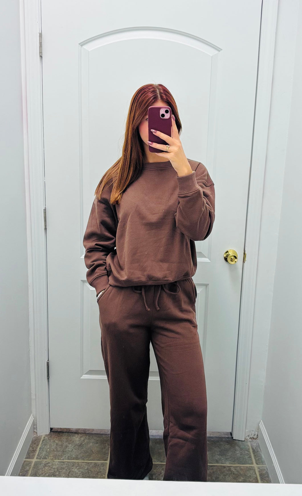 Dark Brown Cozy Set