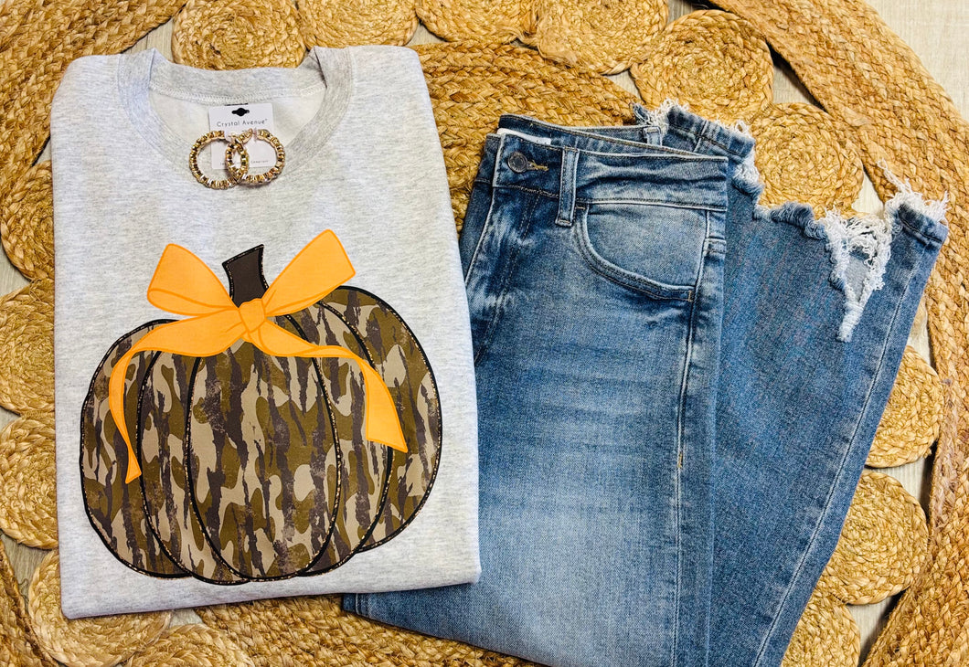 Camo Pumpkin Crewneck