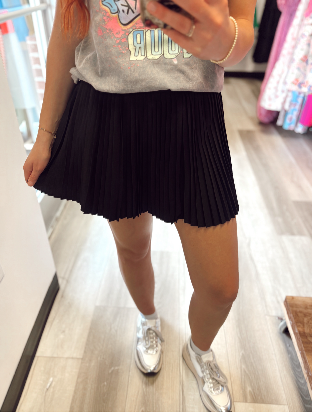 Black tennis skirt