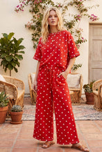 Load image into Gallery viewer, (Original Design) Heavy Scuba Polka Dot Short Sleeve Set: RED/WHITE / S
