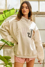 Load image into Gallery viewer, IT2594E-WWJD1 | WWJD Embroidered Mock-neck Sweatshirt
: ASH GREY / S/M-L/XL (3-3)
