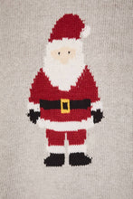 Load image into Gallery viewer, Santa Graphic Rolled Mock Neck Knit Sweater: H GREY / M
