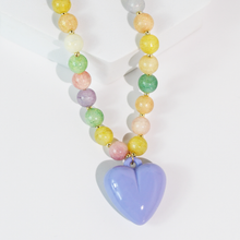 Load image into Gallery viewer, Happy colorful heart Necklace: Purple
