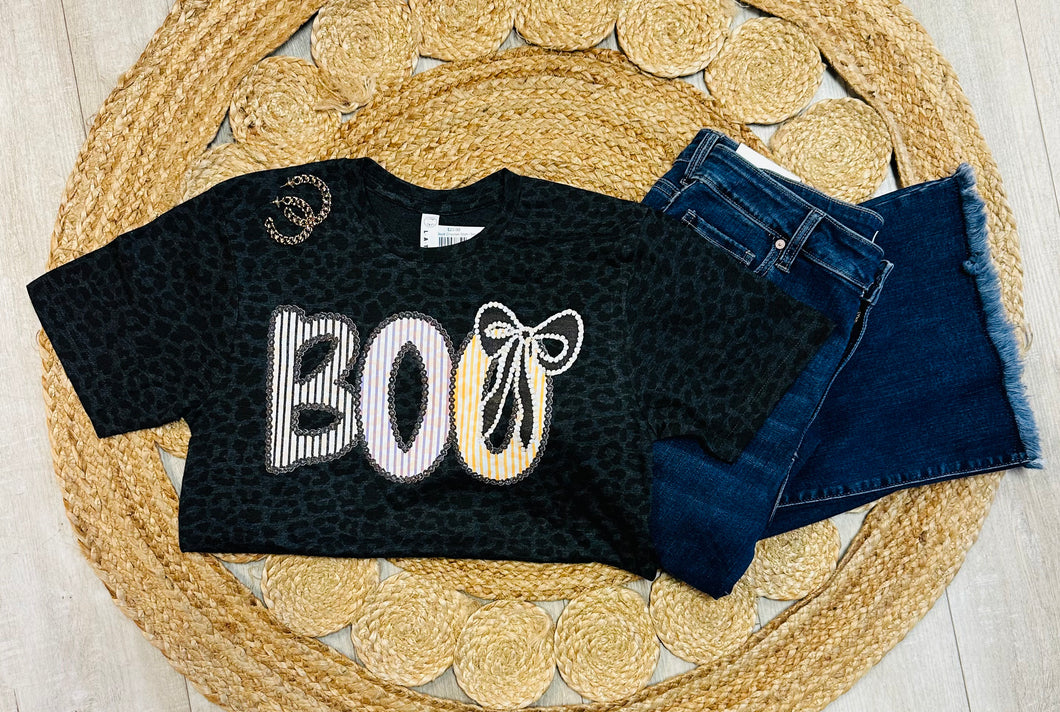 BOO Black Cheetah Shirt