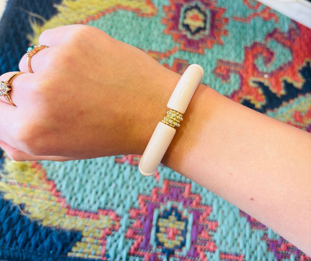 Cream Chain Bubble Bracelet