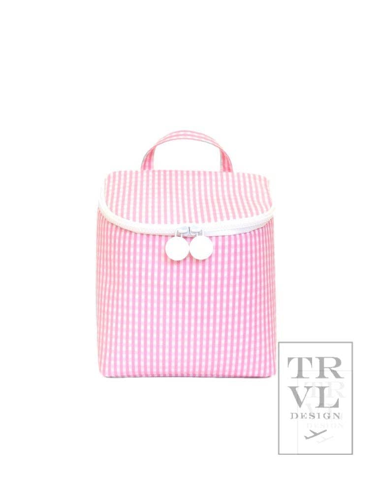 Take Away Lunch Bag - Insulated Gingham Pink: Gingham Pink