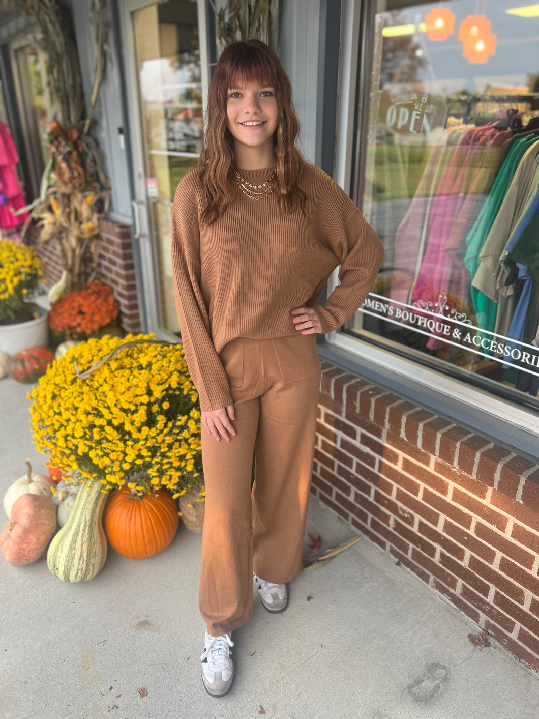 Brown sweater set