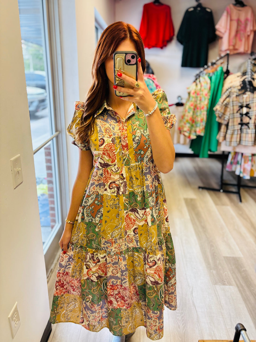 Long Bandana Print Dress