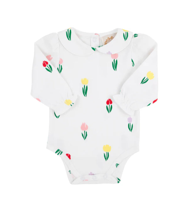 Long Sleeve Maude's Peter Pan Collar Shirt & Onesie
Travilah Tulip