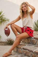 Load image into Gallery viewer, Gameday Ruffle Hem Polka Dot Poplin Shorts: BLUE/WHITE / L
