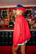 Load image into Gallery viewer, Red 'USA &amp; FLAG' Reversible Mock Neck
