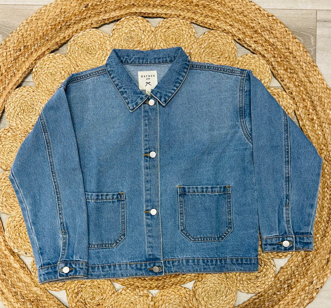 Girls patch pocket Jean jacket